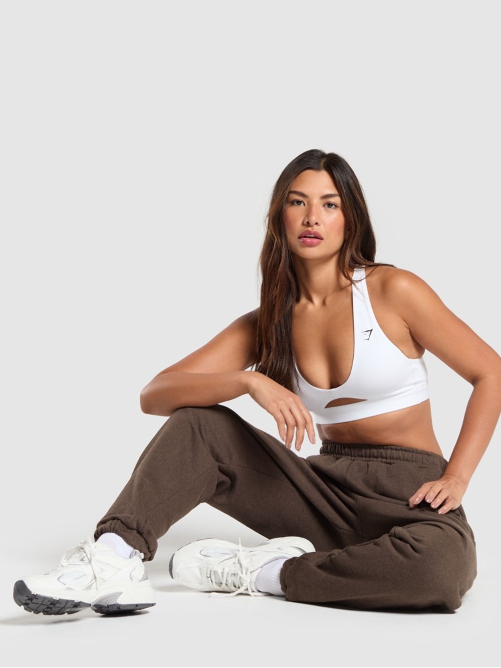 Gymshark Brown Relaxed Track Joggers - Picture 6 of 12